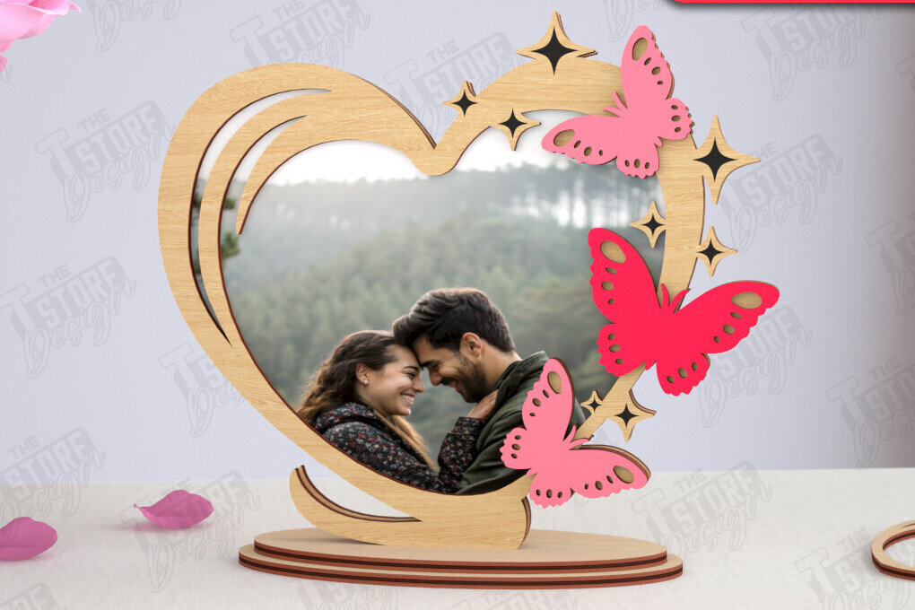 Intra απο ξύλο plywood 3mm-4mm πάχος – Κορνίζα του Αγίου Βαλεντίνου | Ρομαντικό δώρο Δίασταση  20x20 cm INTRAFABR-115367830