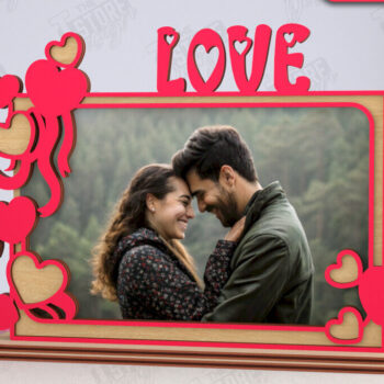 Intra απο ξύλο plywood 3mm-4mm πάχος – Κορνίζα του Αγίου Βαλεντίνου | Ρομαντικό δώρο Δίασταση  20x20 cm INTRAFABR-115367837 - Image 1