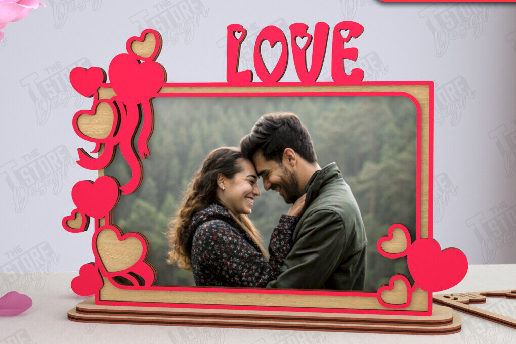 Intra απο ξύλο plywood 3mm-4mm πάχος – Κορνίζα του Αγίου Βαλεντίνου | Ρομαντικό δώρο Δίασταση  20x20 cm INTRAFABR-115367837