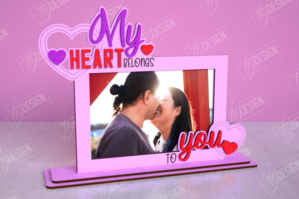 Intra απο ξύλο plywood 3mm-4mm πάχος – Κορνίζα του Αγίου Βαλεντίνου | Ρομαντικό δώρο Δίασταση  20x20 cm INTRAFABR-113578557