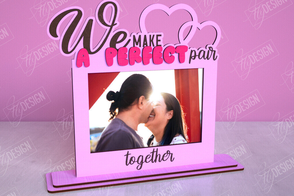 Intra απο ξύλο plywood 3mm-4mm πάχος – Κορνίζα του Αγίου Βαλεντίνου | Ρομαντικό δώρο Δίασταση  20x20 cm INTRAFABR-113578606