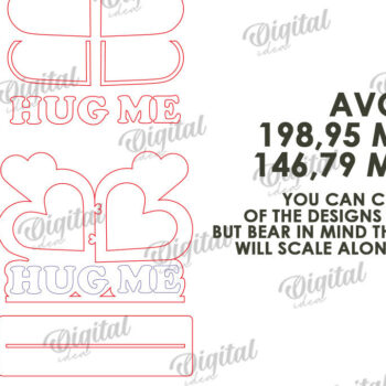 Intra απο ξύλο plywood 3mm-4mm πάχος – Πακέτο LaserCut Κορνίζες Αγίου Βαλεντίνου Δίασταση  20x20 cm INTRAFABR-113993087 - Image 7