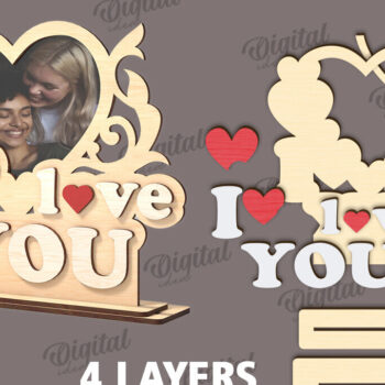 Intra απο ξύλο plywood 3mm-4mm πάχος – Πακέτο LaserCut Κορνίζες Αγίου Βαλεντίνου Δίασταση  20x20 cm INTRAFABR-113993087 - Image 8