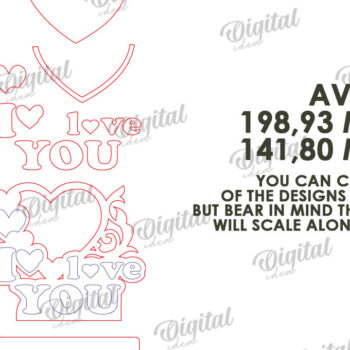 Intra απο ξύλο plywood 3mm-4mm πάχος – Πακέτο LaserCut Κορνίζες Αγίου Βαλεντίνου Δίασταση  20x20 cm INTRAFABR-113993087 - Image 10