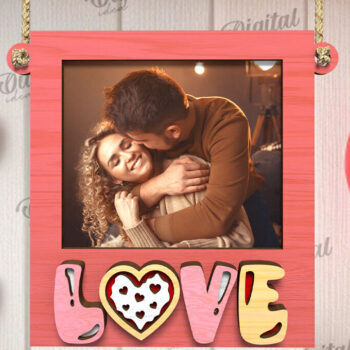 Intra απο ξύλο plywood 3mm-4mm πάχος – Πακέτο LaserCut Κορνίζες Αγίου Βαλεντίνου Δίασταση  20x20 cm INTRAFABR-110248384 - Image 1