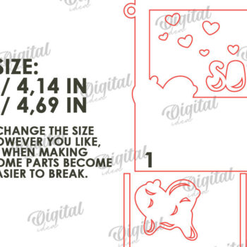 Intra απο ξύλο plywood 3mm-4mm πάχος – Πακέτο LaserCut Κορνίζες Αγίου Βαλεντίνου Δίασταση  20x20 cm INTRAFABR-110248384 - Image 15