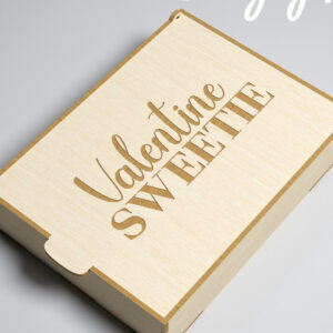 Intra απο ξύλο plywood 3mm-4mm πάχος – Απόσπασμα του Αγίου Βαλεντίνου. 3D κουτί δώρου Δίασταση  20x20 cm INTRAFABR-83086090