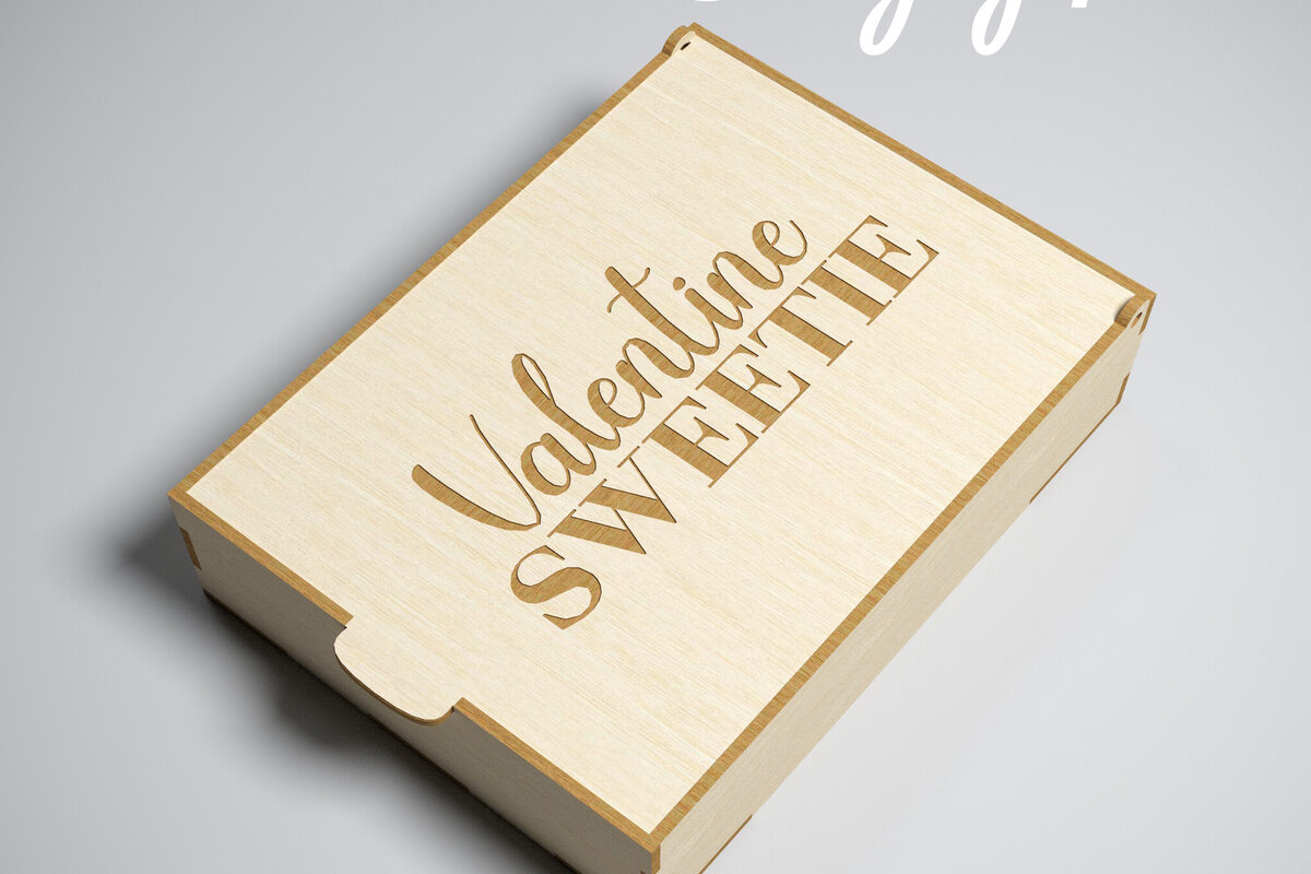 Intra απο ξύλο plywood 3mm-4mm πάχος – Απόσπασμα του Αγίου Βαλεντίνου. 3D κουτί δώρου Δίασταση  20x20 cm INTRAFABR-83086090