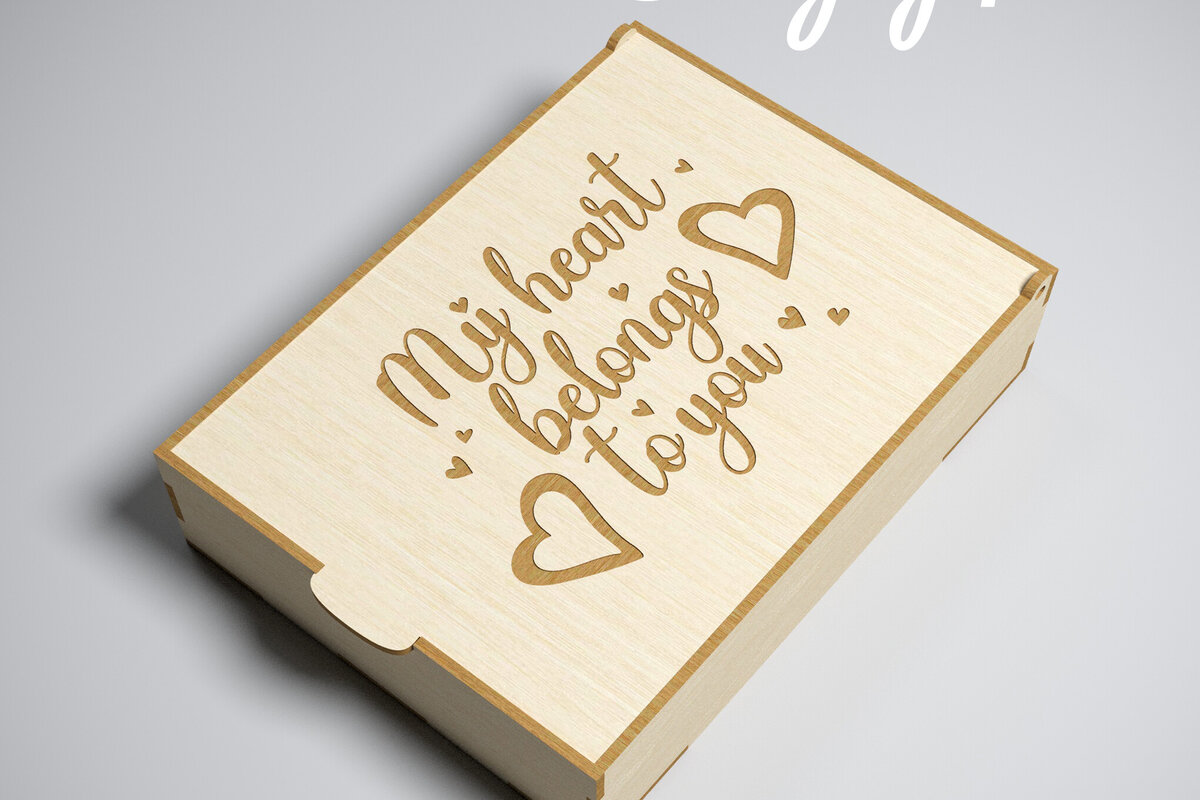 Intra απο ξύλο plywood 3mm-4mm πάχος – Απόσπασμα του Αγίου Βαλεντίνου. 3D κουτί δώρου Δίασταση  20x20 cm INTRAFABR-83086166