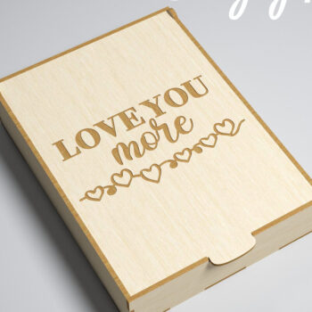 Intra απο ξύλο plywood 3mm-4mm πάχος – Απόσπασμα του Αγίου Βαλεντίνου. 3D κουτί δώρου Δίασταση  20x20 cm INTRAFABR-83080858 - Image 1