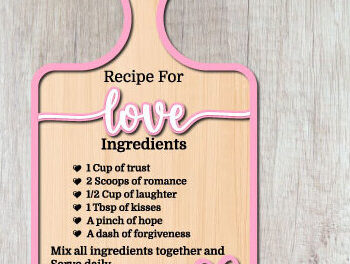 Intra απο ξύλο plywood 3mm-4mm πάχος – Πίνακας κοπής συνταγών για τον Άγιο Βαλεντίνο Δίασταση  45x45 cm INTRAFABR-87818075 - Image 2