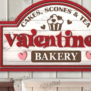 Intra απο ξύλο plywood 3mm-4mm πάχος – Πακέτο κοπής με λέιζερ ρετρό σημαδιών του Αγίου Βαλεντίνου Δίασταση  20x20 cm INTRAFABR-110594548 - Image 4