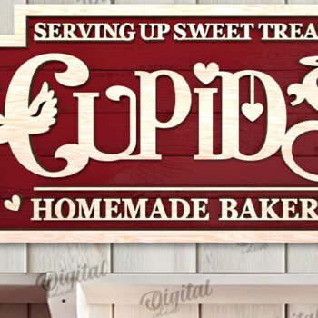 Intra απο ξύλο plywood 3mm-4mm πάχος – Πακέτο κοπής με λέιζερ ρετρό σημαδιών του Αγίου Βαλεντίνου Δίασταση  20x20 cm INTRAFABR-110594548 - Image 5