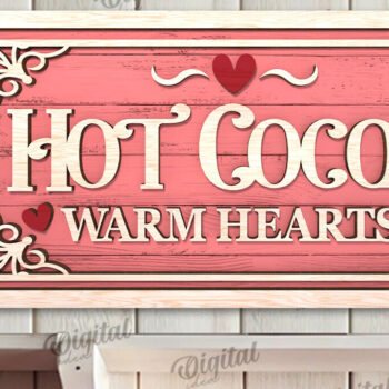 Intra απο ξύλο plywood 3mm-4mm πάχος – Πακέτο κοπής με λέιζερ ρετρό σημαδιών του Αγίου Βαλεντίνου Δίασταση  20x20 cm INTRAFABR-110594548 - Image 10