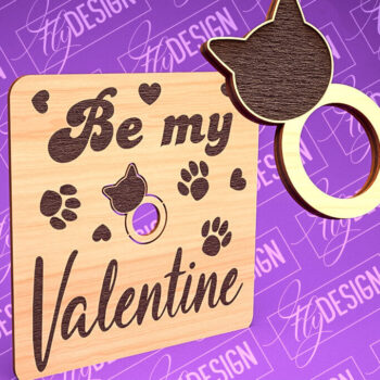 Intra απο ξύλο plywood 3mm-4mm πάχος – Δαχτυλίδι του Αγίου Βαλεντίνου | CNC Δίασταση  20x20 cm INTRAFABR-89201270 - Image 1