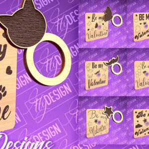 Intra απο ξύλο plywood 3mm-4mm πάχος – Δαχτυλίδι του Αγίου Βαλεντίνου | CNC Δίασταση  20x20 cm INTRAFABR-89201317