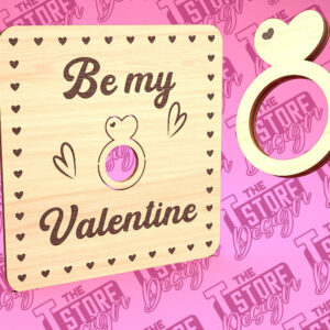 Intra απο ξύλο plywood 3mm-4mm πάχος – Δαχτυλίδι του Αγίου Βαλεντίνου | CNC Δίασταση  20x20 cm INTRAFABR-89399382