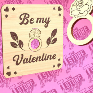 Intra απο ξύλο plywood 3mm-4mm πάχος – Δαχτυλίδι του Αγίου Βαλεντίνου | CNC Δίασταση  20x20 cm INTRAFABR-89399532