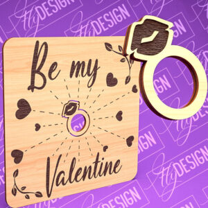 Intra απο ξύλο plywood 3mm-4mm πάχος – Δαχτυλίδι του Αγίου Βαλεντίνου | CNC Δίασταση  20x20 cm INTRAFABR-89200995