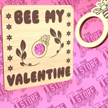 Intra απο ξύλο plywood 3mm-4mm πάχος – Δαχτυλίδι του Αγίου Βαλεντίνου | CNC Δίασταση  20x20 cm INTRAFABR-89399557 - Image 1