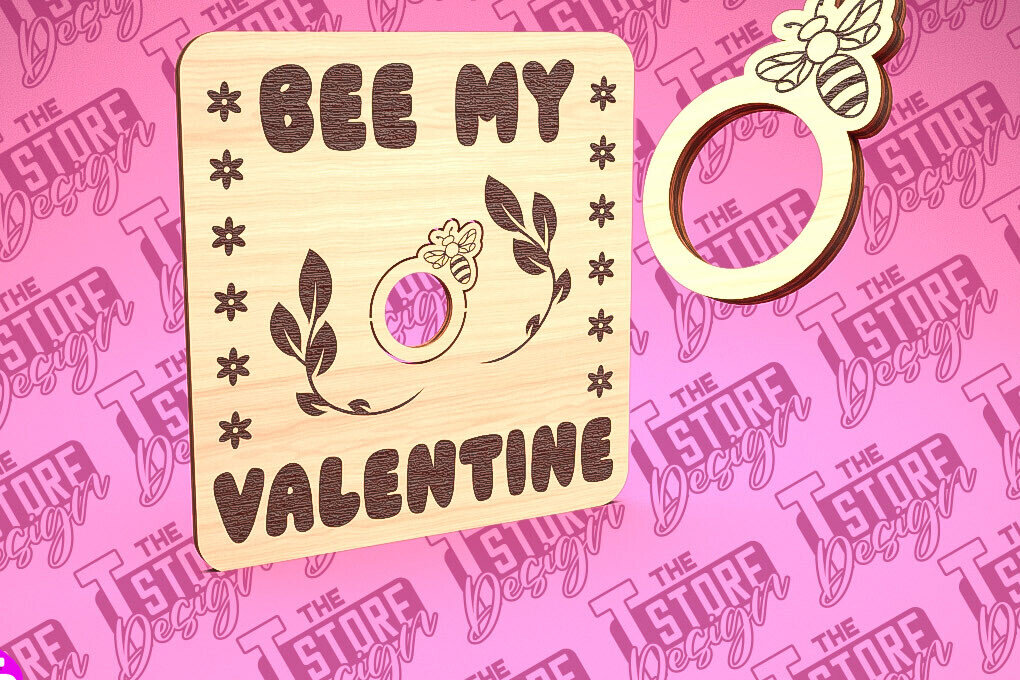 Intra απο ξύλο plywood 3mm-4mm πάχος – Δαχτυλίδι του Αγίου Βαλεντίνου | CNC Δίασταση  20x20 cm INTRAFABR-89399557