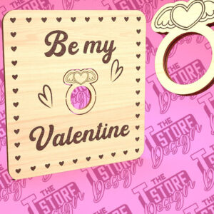 Intra απο ξύλο plywood 3mm-4mm πάχος – Δαχτυλίδι του Αγίου Βαλεντίνου | CNC Δίασταση  20x20 cm INTRAFABR-89399607