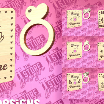 Intra απο ξύλο plywood 3mm-4mm πάχος – Δαχτυλίδι του Αγίου Βαλεντίνου | CNC Δίασταση  20x20 cm INTRAFABR-89399643 - Image 1