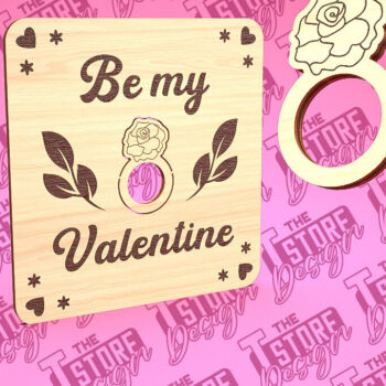 Intra απο ξύλο plywood 3mm-4mm πάχος – Δαχτυλίδι του Αγίου Βαλεντίνου | CNC Δίασταση  20x20 cm INTRAFABR-89399643 - Image 5