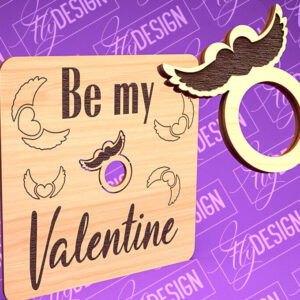 Intra απο ξύλο plywood 3mm-4mm πάχος – Δαχτυλίδι του Αγίου Βαλεντίνου | CNC Δίασταση  20x20 cm INTRAFABR-89201005