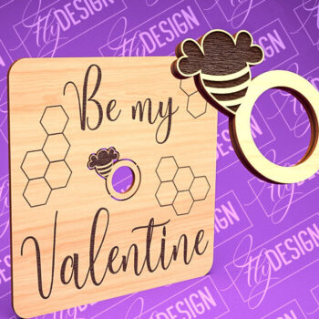 Intra απο ξύλο plywood 3mm-4mm πάχος – Δαχτυλίδι του Αγίου Βαλεντίνου | CNC Δίασταση  20x20 cm INTRAFABR-89201031 - Image 1