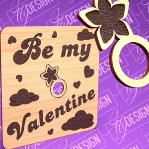 Intra απο ξύλο plywood 3mm-4mm πάχος – Δαχτυλίδι του Αγίου Βαλεντίνου | CNC Δίασταση  20x20 cm INTRAFABR-89201158