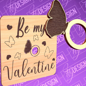 Intra απο ξύλο plywood 3mm-4mm πάχος – Δαχτυλίδι του Αγίου Βαλεντίνου | CNC Δίασταση  20x20 cm INTRAFABR-89201242