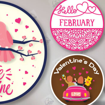 Intra απο ξύλο plywood 3mm-4mm πάχος – Πακέτο κοπής λέιζερ στρογγυλών πινακίδων του Αγίου Βαλεντίνου Δίασταση  20x20 cm INTRAFABR-113859459 - Image 2