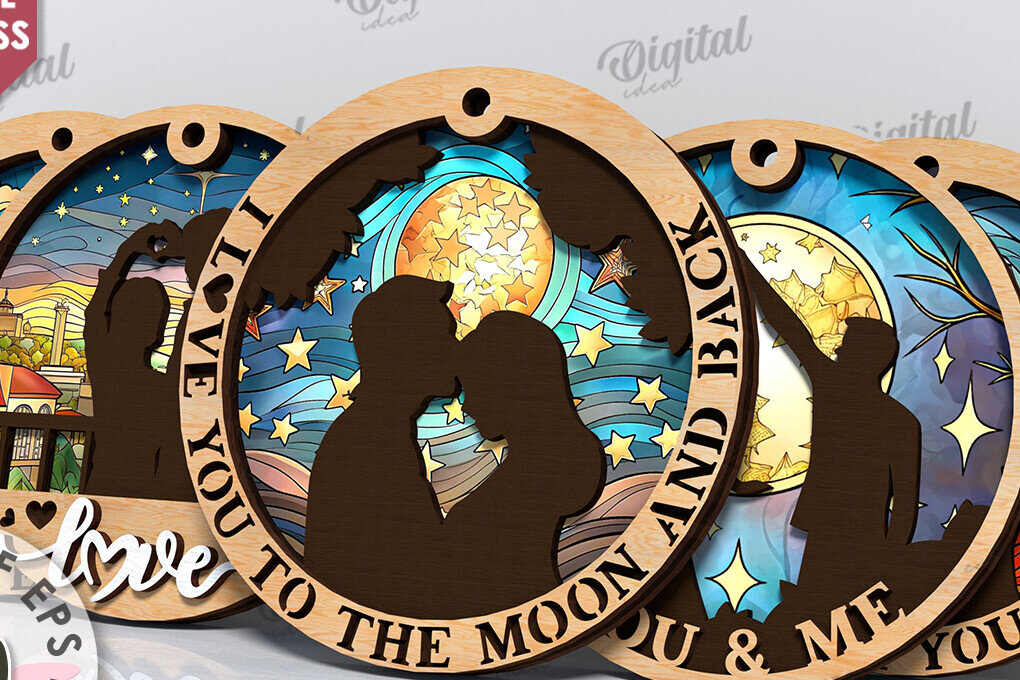 Intra απο ξύλο plywood 3mm-4mm πάχος – Πακέτο κοπής λέιζερ στρογγυλών πινακίδων του Αγίου Βαλεντίνου Δίασταση 20x20 cm INTRAFABR-114393977