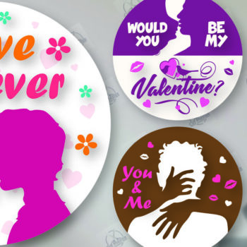 Intra απο ξύλο plywood 3mm-4mm πάχος – Πακέτο κοπής λέιζερ στρογγυλών πινακίδων του Αγίου Βαλεντίνου Δίασταση  20x20 cm INTRAFABR-113720021 - Image 2