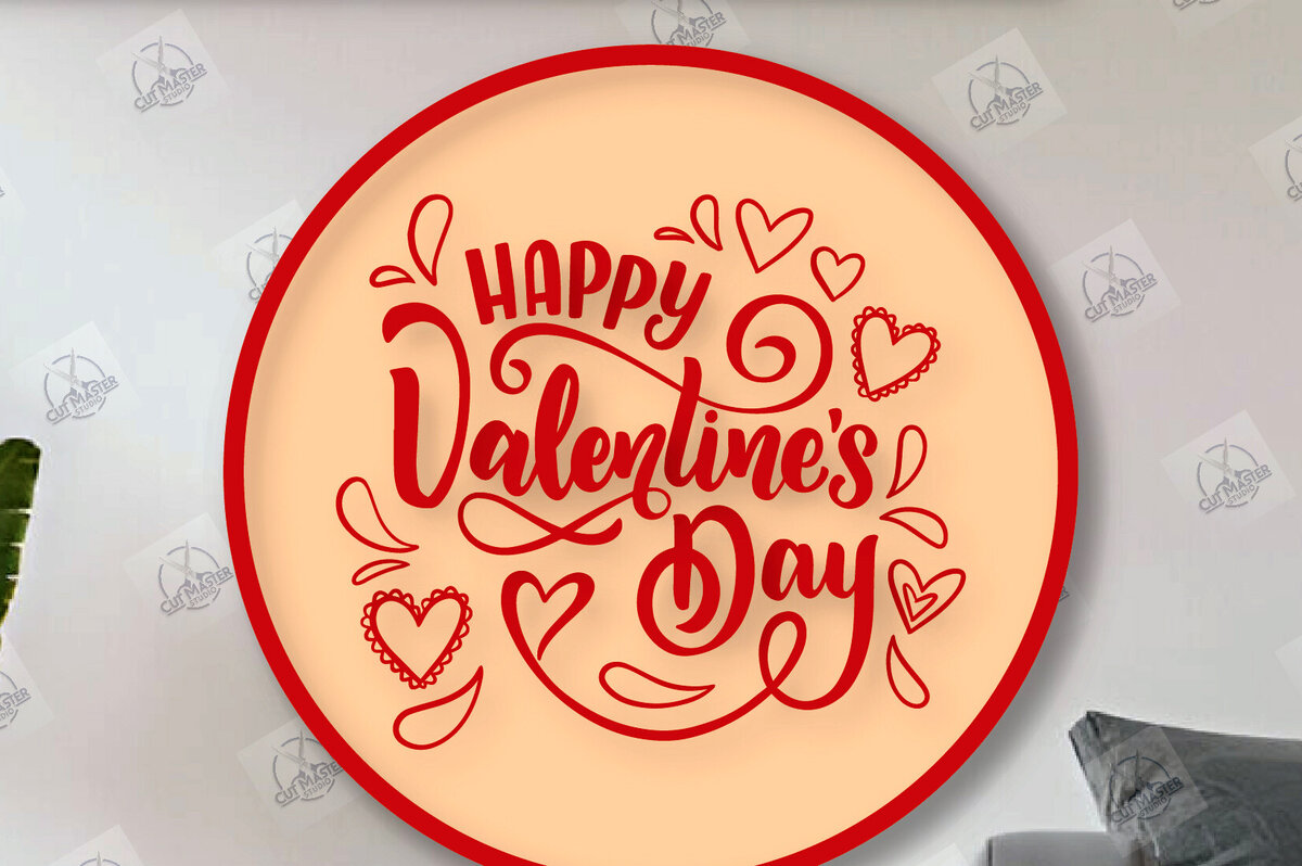 Intra απο ξύλο plywood 3mm-4mm πάχος – Στρογγυλές πινακίδες Αγίου Βαλεντίνου κοπής με λέιζερ Δίασταση  20x20 cm INTRAFABR-113859324