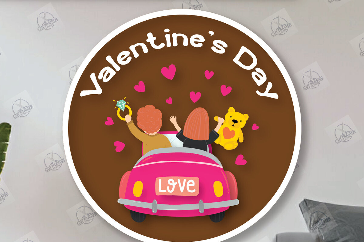 Intra απο ξύλο plywood 3mm-4mm πάχος – Στρογγυλές πινακίδες Αγίου Βαλεντίνου κοπής με λέιζερ Δίασταση  20x20 cm INTRAFABR-113859208