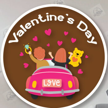 Intra απο ξύλο plywood 3mm-4mm πάχος – Στρογγυλές πινακίδες Αγίου Βαλεντίνου κοπής με λέιζερ Δίασταση  20x20 cm INTRAFABR-113859208 - Image 2