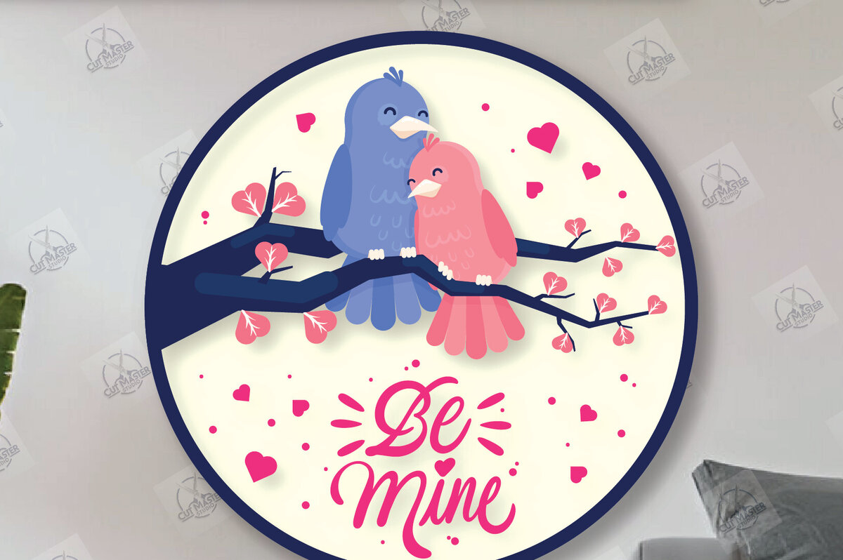 Intra απο ξύλο plywood 3mm-4mm πάχος – Στρογγυλές πινακίδες Αγίου Βαλεντίνου κοπής με λέιζερ Δίασταση  20x20 cm INTRAFABR-113859274