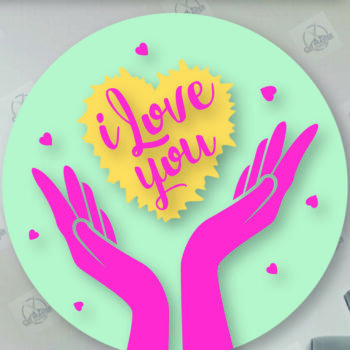 Intra απο ξύλο plywood 3mm-4mm πάχος – Στρογγυλές πινακίδες Αγίου Βαλεντίνου κοπής με λέιζερ Δίασταση  20x20 cm INTRAFABR-113719881 - Image 1