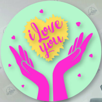 Intra απο ξύλο plywood 3mm-4mm πάχος – Στρογγυλές πινακίδες Αγίου Βαλεντίνου κοπής με λέιζερ Δίασταση  20x20 cm INTRAFABR-113719881 - Image 2