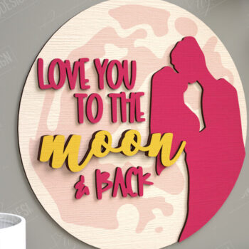 Intra απο ξύλο plywood 3mm-4mm πάχος – Στρογγυλά σημάδια του Αγίου Βαλεντίνου | Ρομαντικό δώρο Δίασταση  20x20 cm INTRAFABR-110185732 - Image 1