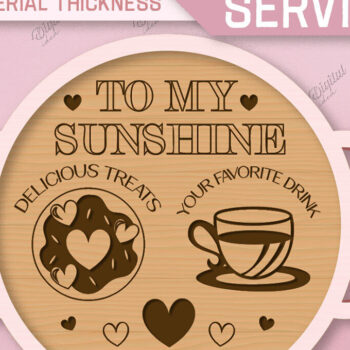 Intra απο ξύλο plywood 3mm-4mm πάχος – Δίσκος σερβιρίσματος του Αγίου Βαλεντίνου. Τρισδιάστατη Δίασταση  20x20 cm INTRAFABR-85845125 - Image 1