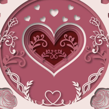 Intra απο ξύλο plywood 3mm-4mm πάχος – Πακέτο 3 σκιών για το Valentine's Shadow Box Δίασταση  20x20 cm INTRAFABR-24465697 - Image 3