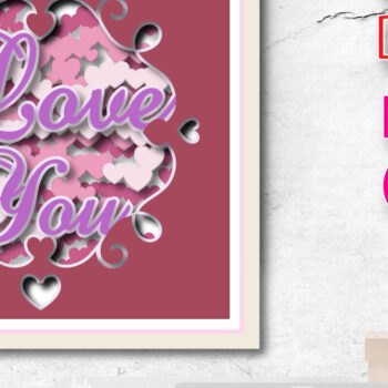 Intra απο ξύλο plywood 3mm-4mm πάχος – Πακέτο 3 σκιών για το Valentine's Shadow Box Δίασταση  20x20 cm INTRAFABR-24465697 - Image 5