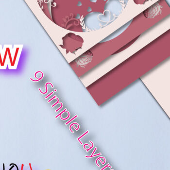 Intra απο ξύλο plywood 3mm-4mm πάχος – Πακέτο 3 σκιών για το Valentine's Shadow Box Δίασταση  20x20 cm INTRAFABR-24465697 - Image 9