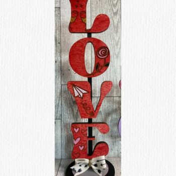 Intra απο ξύλο plywood 3mm-4mm πάχος – Πακέτο Valentines Shelf Sitter Laser Δίασταση  20x20 cm INTRAFABR-56579142 - Image 3