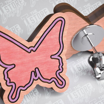 Intra απο ξύλο plywood 3mm-4mm πάχος – Σκουλαρίκια Valentines Stud Κοπή λέιζερ Δίασταση  5x5 cm INTRAFABR-83366157 - Image 1