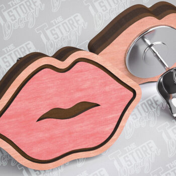 Intra απο ξύλο plywood 3mm-4mm πάχος – Σκουλαρίκια Valentines Stud Κοπή λέιζερ Δίασταση  5x5 cm INTRAFABR-83366174 - Image 1