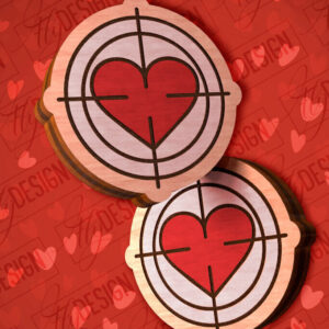 Intra απο ξύλο plywood 3mm-4mm πάχος – Valentines Stud Σκουλαρίκια Δίασταση  5x5 cm INTRAFABR-83059411